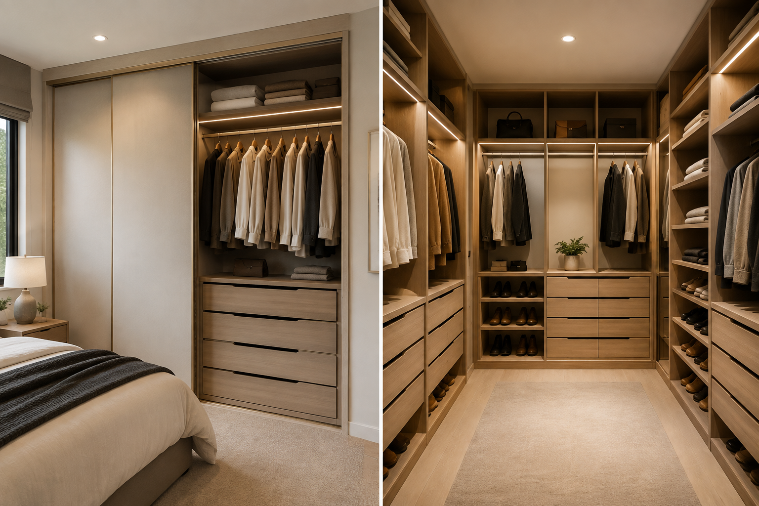 Built-In vs Walk-In Wardrobes