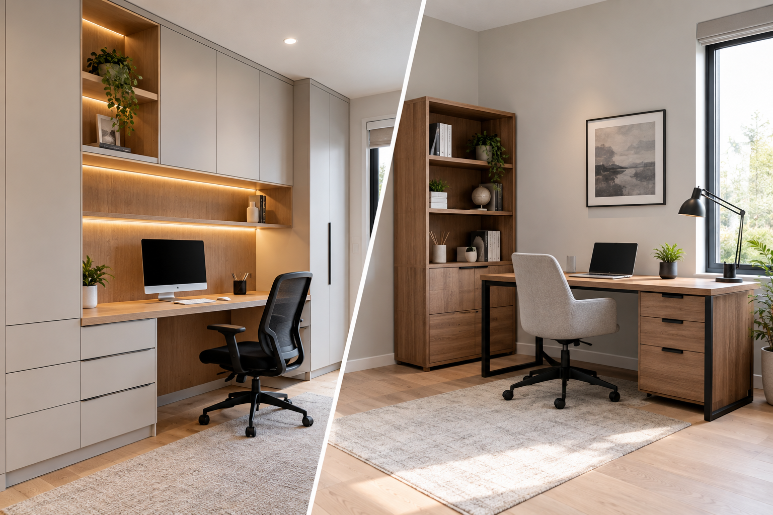 Built-In vs Freestanding Home Office Furniture Which Is Better